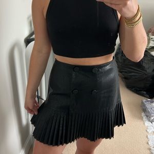 Zara leather skirt with buttons
